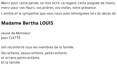 Bertha LOUIS