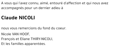 Claude NICOLI