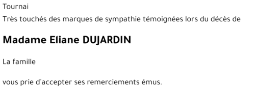 Eliane DUJARDIN