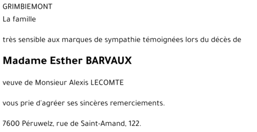Esther BARVAUX