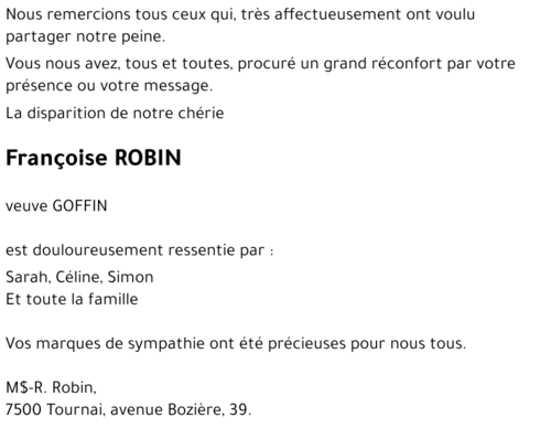 Francoise ROBIN