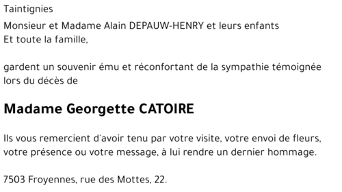 Georgette CATOIRE