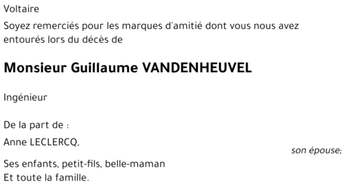 Guillaume VANDENHEUVEL