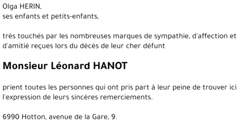 Léonard HANOT