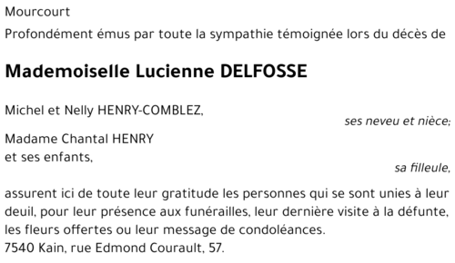 Lucienne DELFOSSE