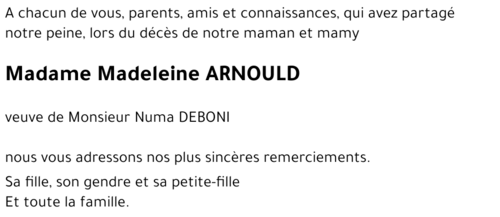 Madeleine ARNOULD