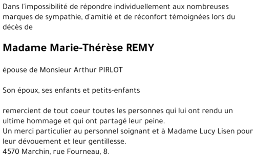 Marie-Thérèse REMY