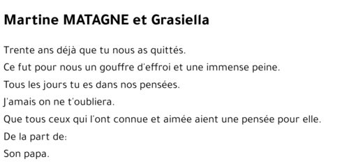 Martine MATAGNE et Graziella