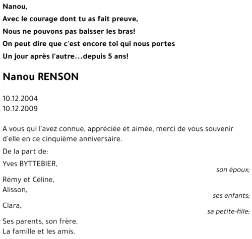 Nanou RENSON