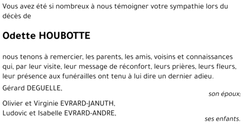 Odette HOUBOTTE