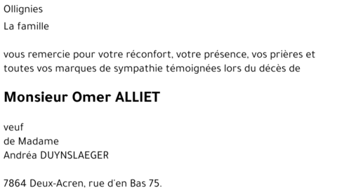 Omer ALLIET