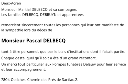 Pascal DELBECQ