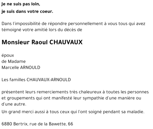 Raoul CHAUVAUX