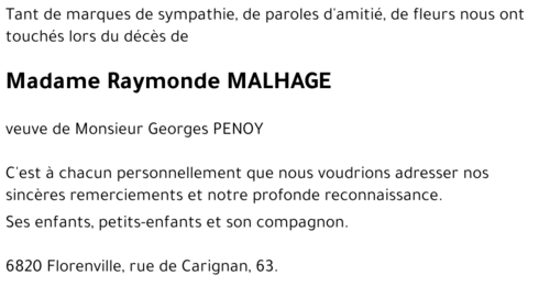 Raymonde MALHAGE