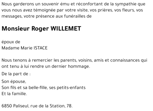 Roger WILLEMET