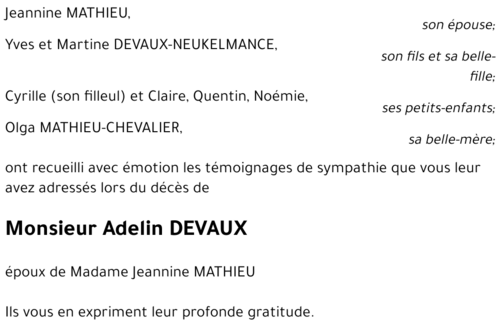 Adelin DEVAUX