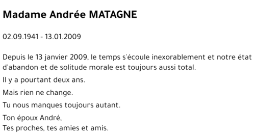 Andrée MATAGNE