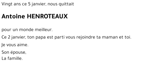 Antoine HENROTEAUX