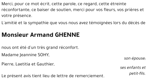 Armand GHENNE