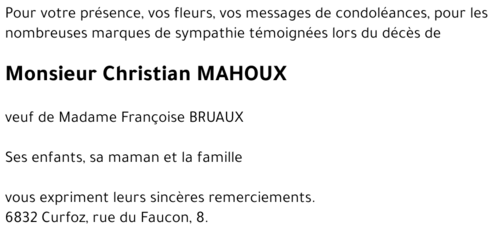 Christian MAHOUX