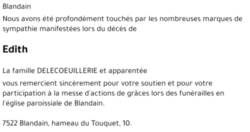 Edith DELECOEUILLERIE