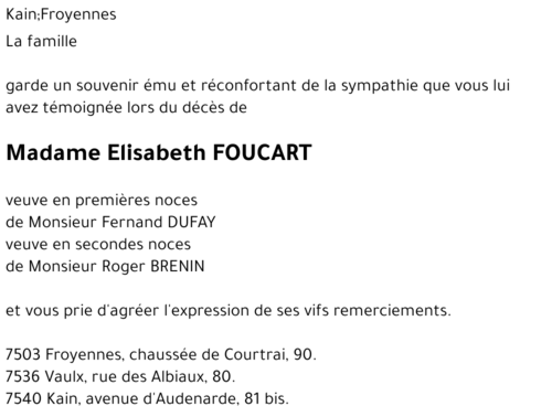 Elisabeth FOUCART