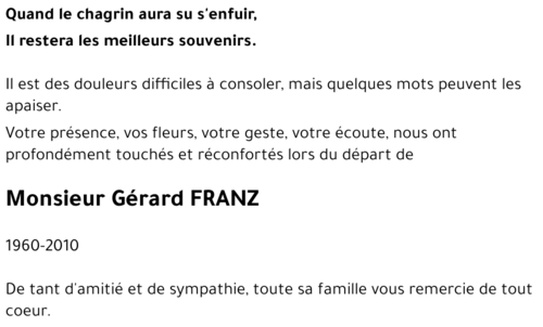 Gérard FRANZ