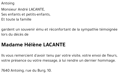 Hélène LACANTE