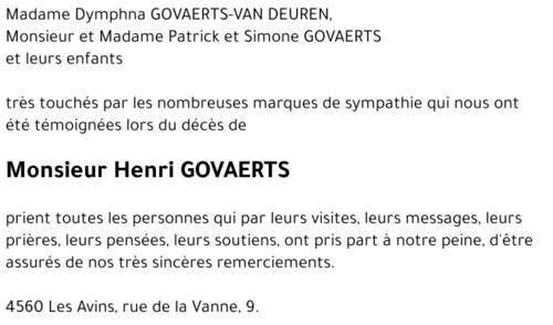 Henri GOVAERTS