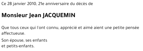 Jean JACQUEMIN