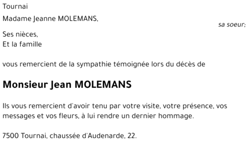 Jean MOLEMANS