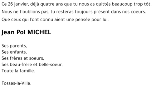 Jean-Pol MICHEL