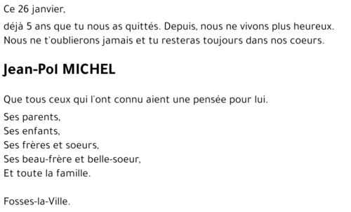 Jean-Pol MICHEL