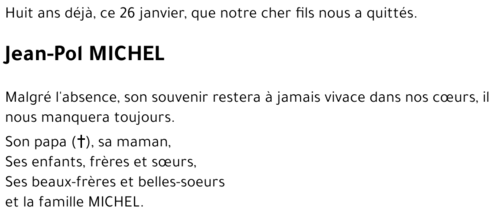 Jean-Pol MICHEL