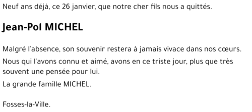 Jean-Pol MICHEL