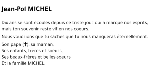 Jean-Pol MICHEL