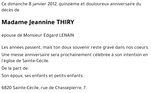 Jeannine THIRY