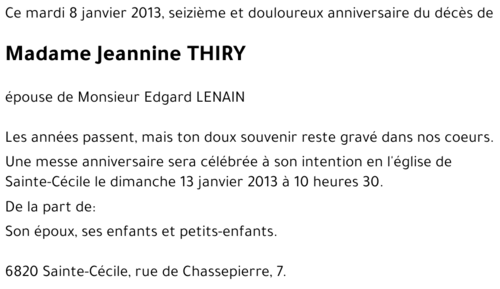 Jeannine THIRY