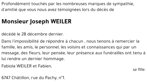 Joseph WEILER