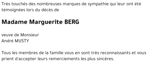 Marguerite BERG