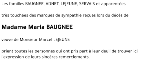 Maria BAUGNEE