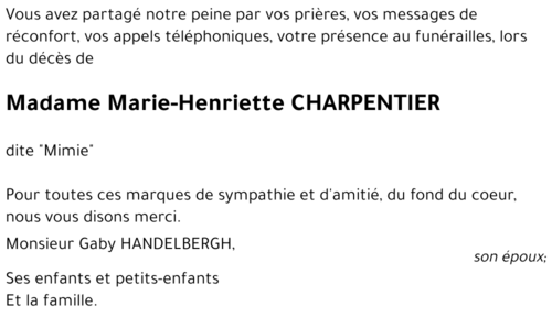 Marie-Henriette CHARPENTIER
