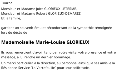 Marie-Louise GLORIEUX