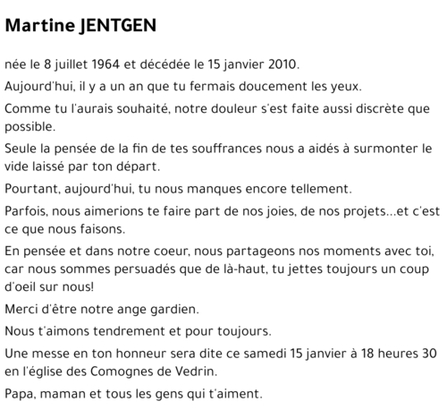 Martine JENTGEN