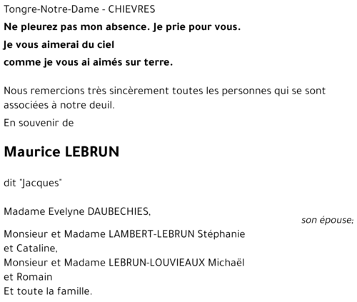 Maurice LEBRUN