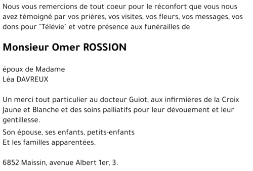 Omer ROSSION