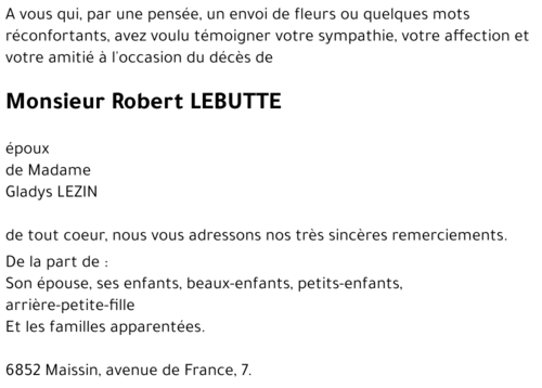 Robert LEBUTTE