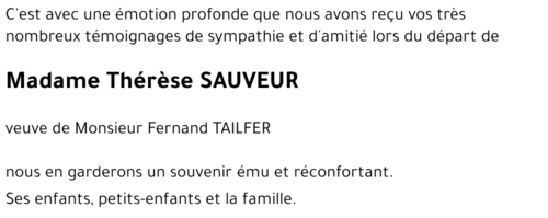 Thérèse SAUVEUR