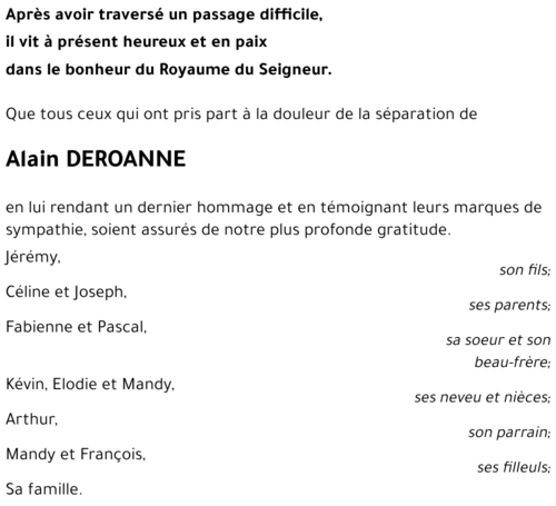 Alain DEROANNE