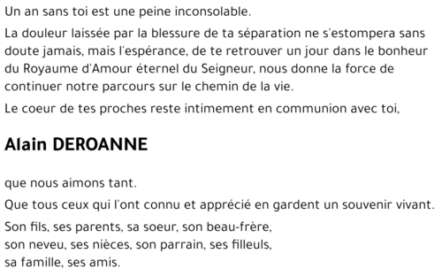 Alain DEROANNE